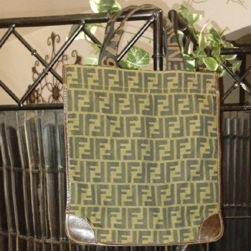Fendi Zucca Signature Canvas Convertible Tote Bag